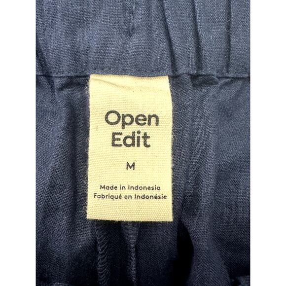 Open Edit Shorts Linen Blend High Rise Comfortable Fit Blue Women's Medium NWT - Picture 7 of 8